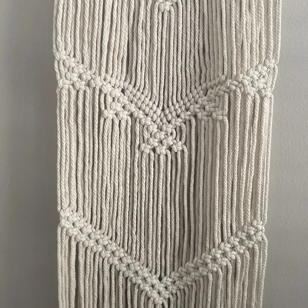 90’s macrame table runner or wall decor